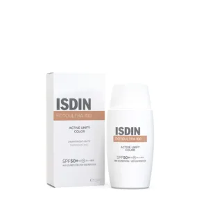 ISDIN PHOTOULTRA 100 - ECRAN SOLAIRE ACTIVE UNIFY FLUIDE TEINTEE SPF50+ 50ML
