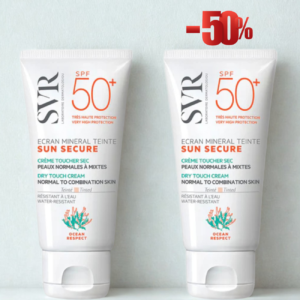 SVR pack 2 ECRANS MINERAL TEINTE PEAUX NORMALES A MIXTES SPF 50+ 50ML(2 EME -50%)